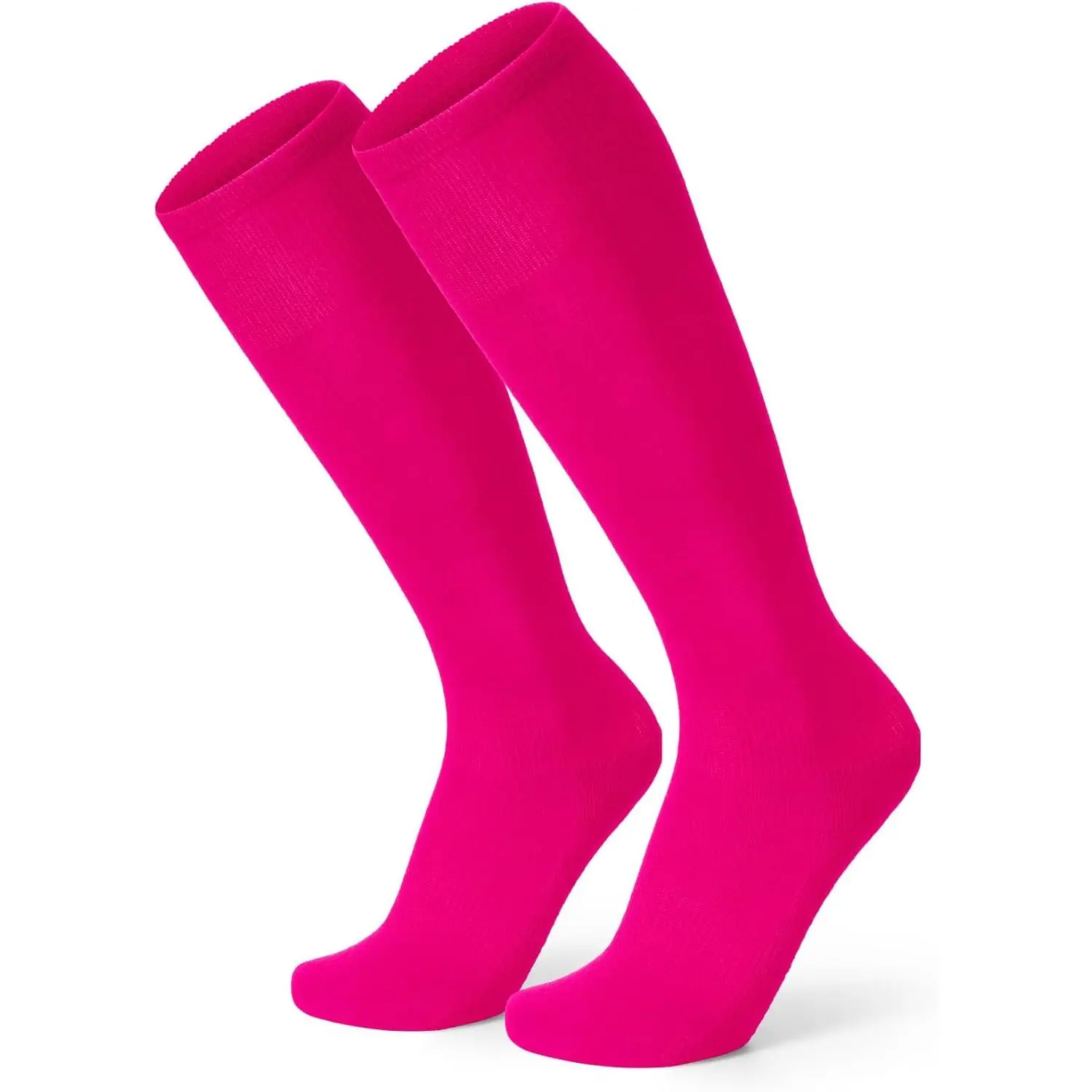 Women's Sports Socks - 12% Spandex, Solid Colors, for Adults, Baseball/Rugby Use, Boosts Confidence & Endurance, Arch Compression, Baseball & Softball
