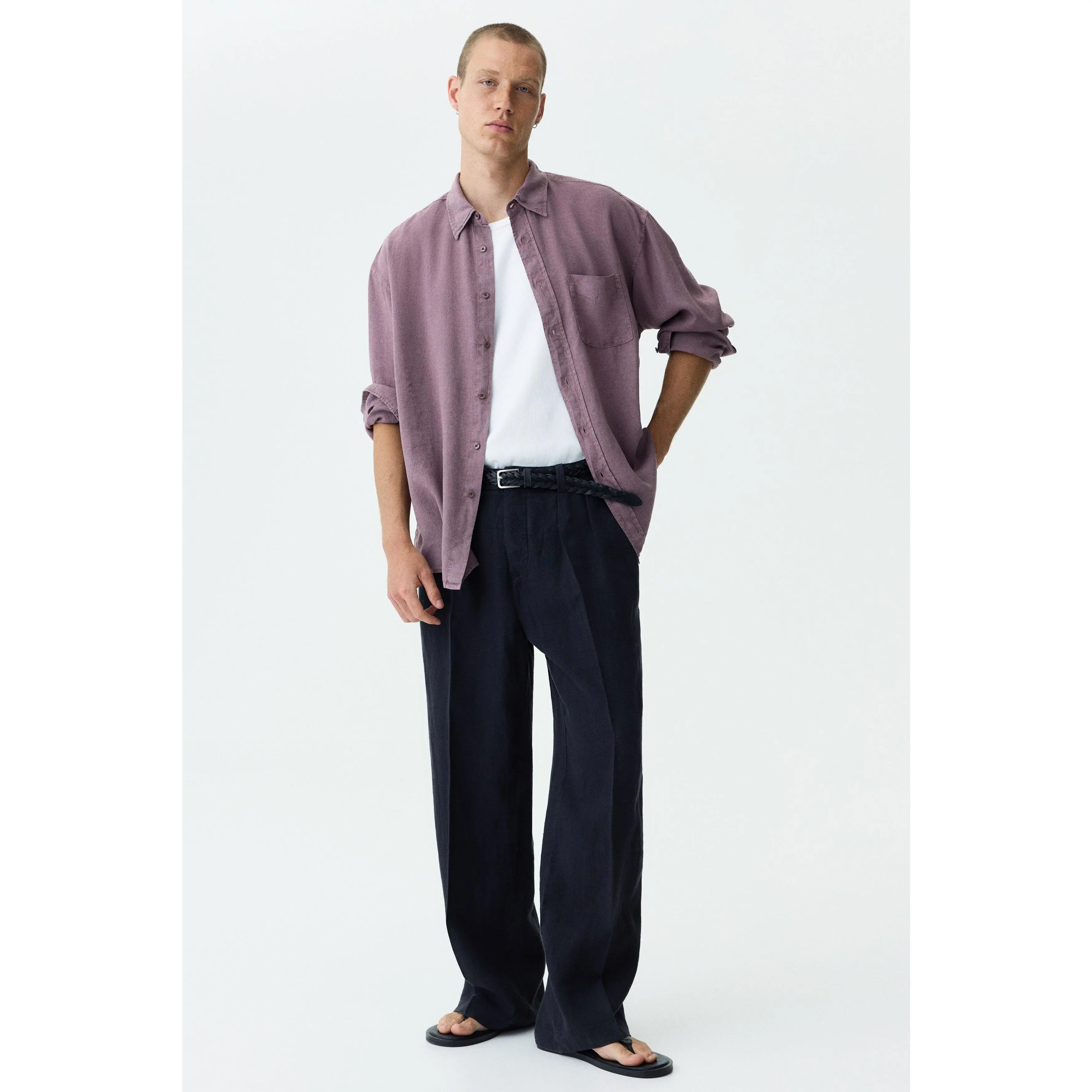 H&M Loose Fit Wide linen trousers