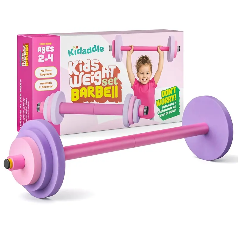 Kids Weight Barbell - Pink & Purple
