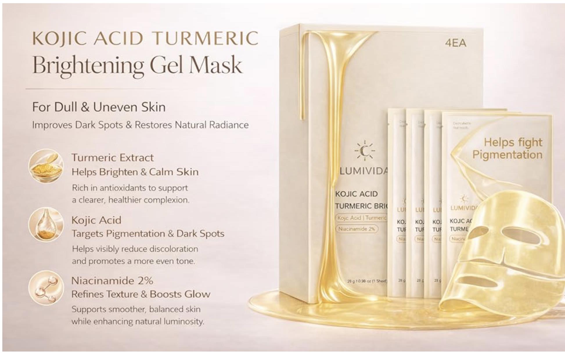 Lumivida Kojic Acid Turmeric Gel Mask
