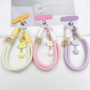 Fashion Cloud Star Phone Case Lanyard Wristband, Short Camera Strap Keychain, Universal Daily Use Accessory, Phone Charm, No Battery Required