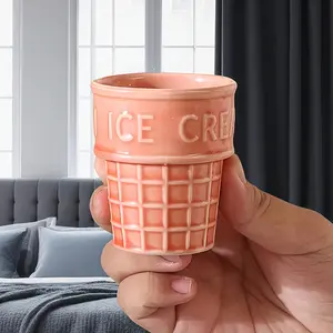 2.56 Inch Ice Cream Cup Pen Holder – Cute Ceramic Desktop Organizer for Office, Home & Study Desk Adhesive Cord Kitchen and Office Two-Tier Monitor Stand with Drawer Adjustable LED Magnifier