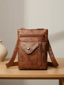 Women's Elegant Vintage Crossbody Bag, Trendy Plain Color Crossbody Bag, Fashionable Crossbody Bag for Daily Use, Cross Body Bags