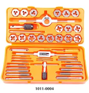 Precise 41-Piece #4.5" Tap & Die Set, Specialty Hand Tool with Hexagon Dies and Marked Index for Specific Applications