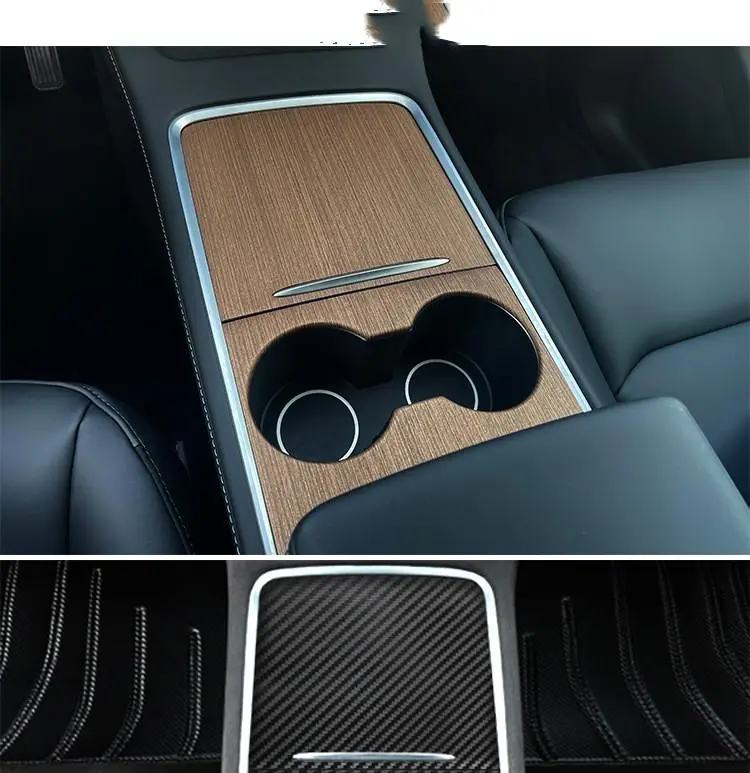 ABS Scratch Guard Film, Anti-Scratch Center Console Protective Sticker, Car Interior Trim Mod Accessory, Compatible with Tesla Model 3, Model Y