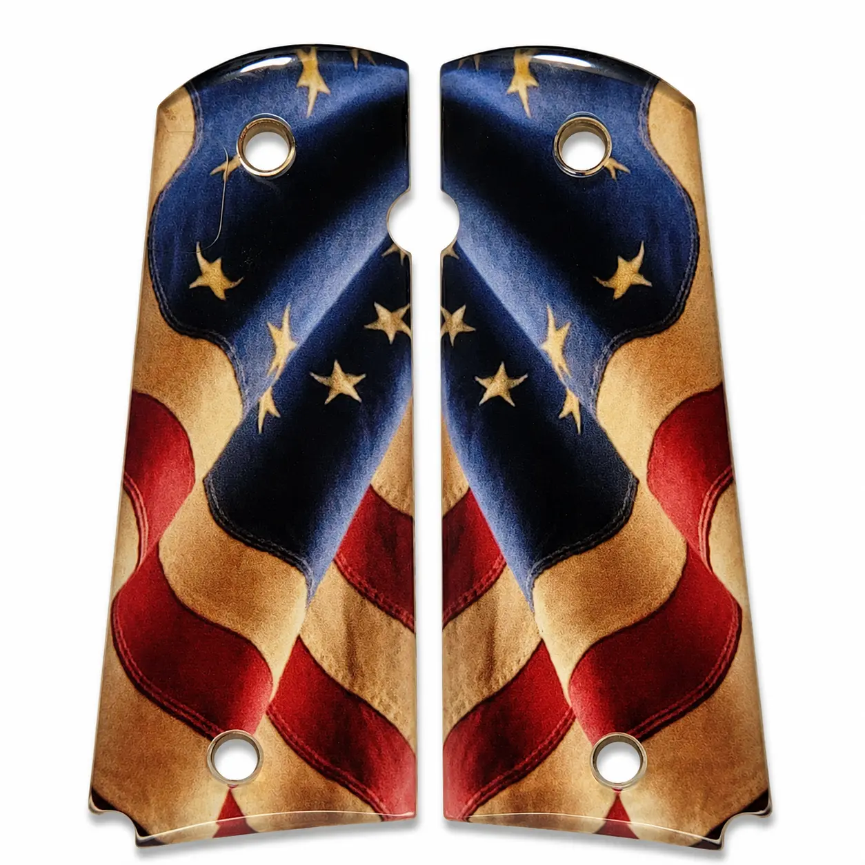 1911 Full Size Panels – Clear Acrylic Custom Panel Set with Betsy Ross American Flag Printed Artwork | Patriotic Replacement Panels