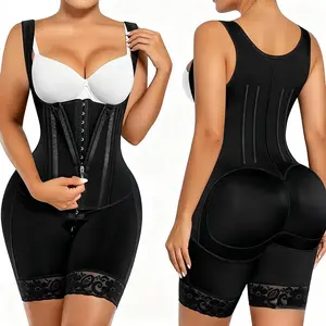 Fajas Colombianas Body Shaper for Women | High Compression Tummy Control Butt Lifter | Zipper Crotch Bodysuit