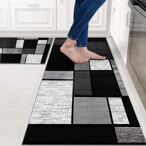 Patchwork Kitchen Rugs Anti-Slip Mats, Comfortable Farmhouse Chef Floor Mats for Kitchen Sink Laundry Room