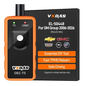 [GM only] VXDAS EL-50448 TPMS Relearn Tool | Tire Pressure Sensor Reset & Activation Tool | for Chevy, Buick, GMC, Cadillac Series 2006-2026 | One-Click Tire Pressure Monitor System Reset