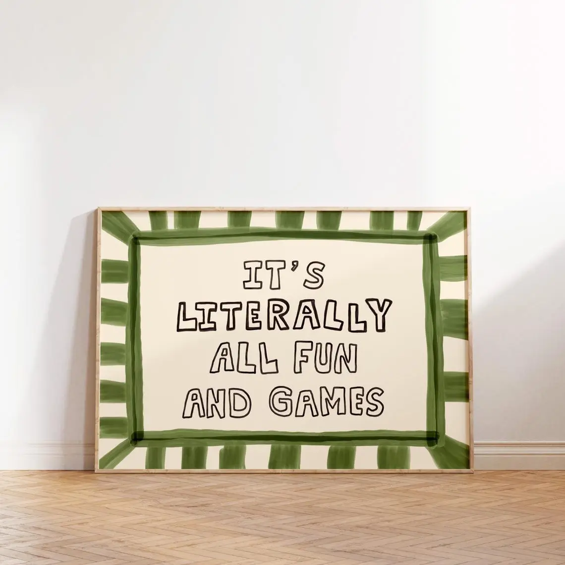 Playful Typography Art Print - Fun Creative Quote Poster, Colorful Indie Aesthetic Home Wall Decor for Living Spaces