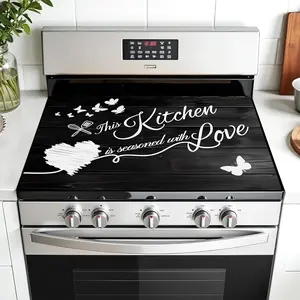 Heart Butterfly Kitchen Rubber Non-Slip Oven Mat, Stove Panel Protector, Multi-Purpose Cooktop Cover, Fits Ovens, Washers, Dryers, Kitchenware