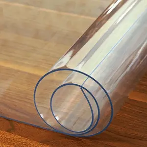 Clear PVC Table Protector, Waterproof & Oil-Resistant Soft Glass Table Mat, Heat-Resistant Flexible Desk Cover, Durable Multi-Purpose Table Pad for Indoor & Outdoor Use