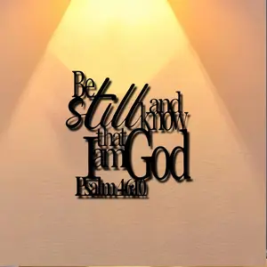 Christian Bible Proverbs Wall Art, Religious Iron Artwork Wall Decor, Home Living Room Bedroom Decoration, Inspirational Christian Ornament