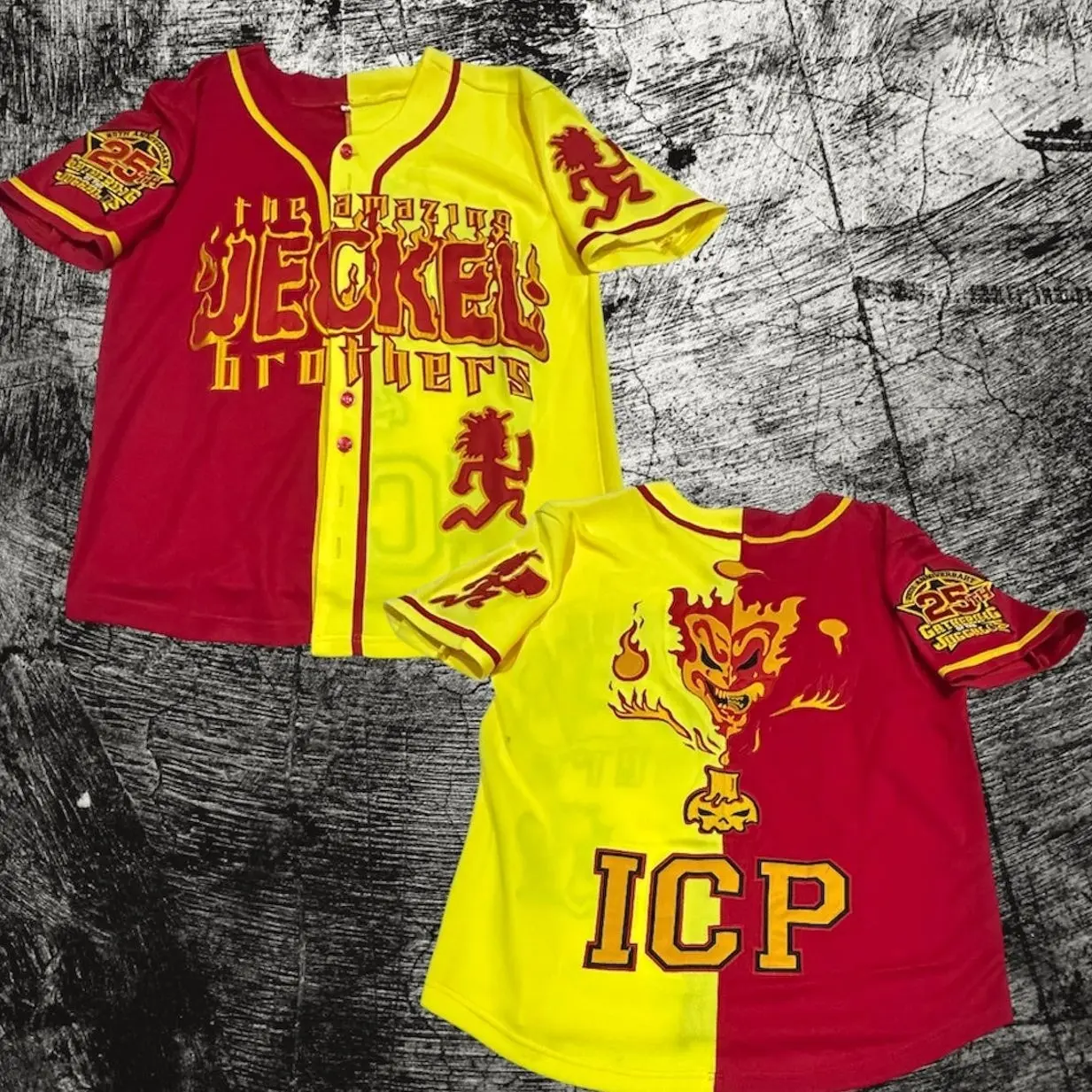 Split Colors Jeckel Brothers Baseball Jersey, ICP Juggalo Jersey, Gift For Him, Gift For Her, For Any Season, Classic Styles