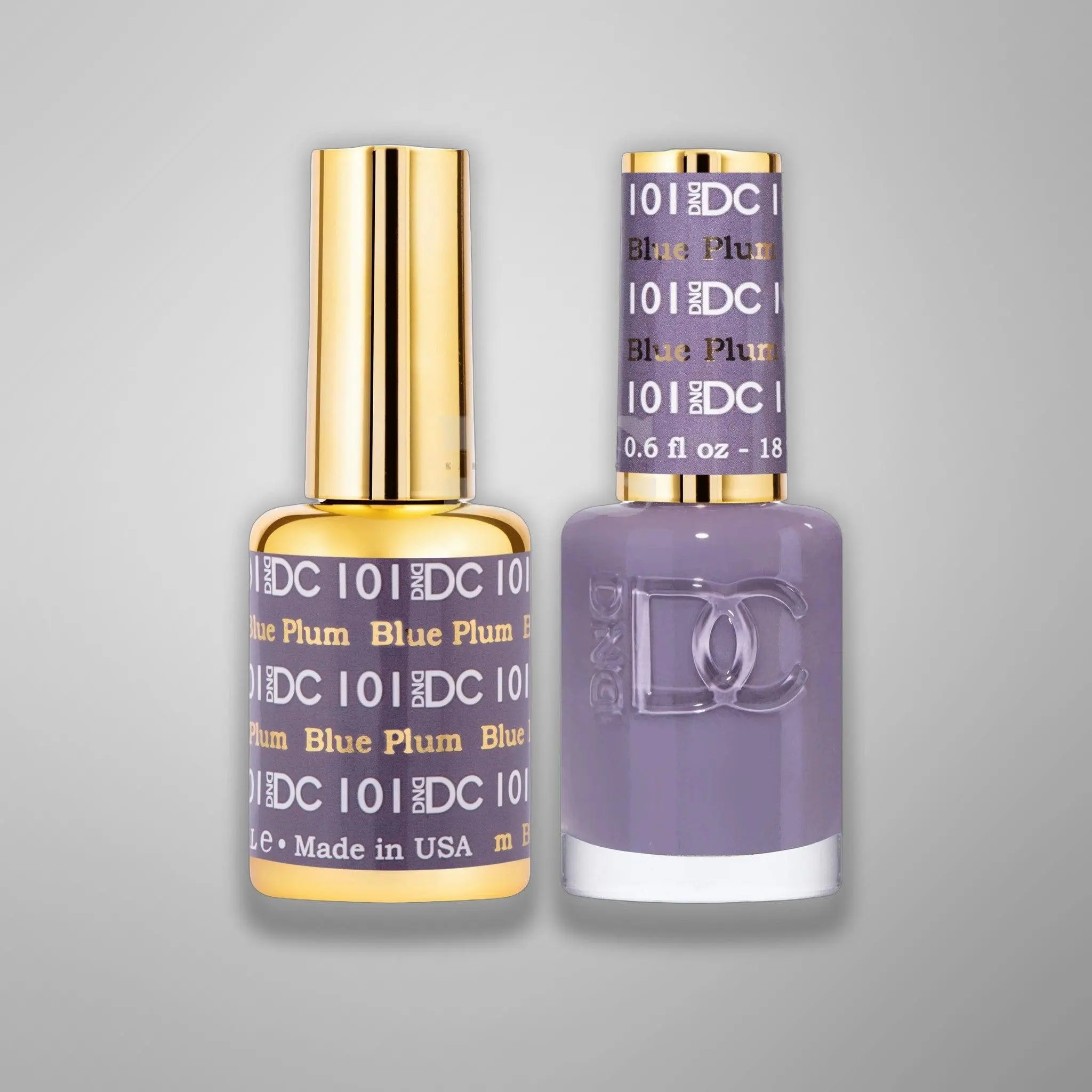 DND DC Duo - 101 Blue Plum - Gel & Matching Lacquer Duo 0.5 oz