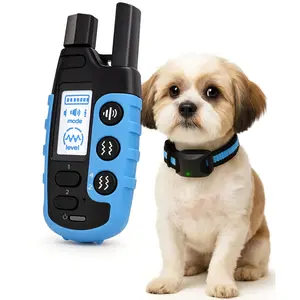 Dog Shock Collar 3300FT with Light for Night Walks, Dog Training Collar with Remote Control, E Collar with Adjustable Pitch Beep,Vibration and Shock,Rechargeable Waterproof Shock Collar for Dogs