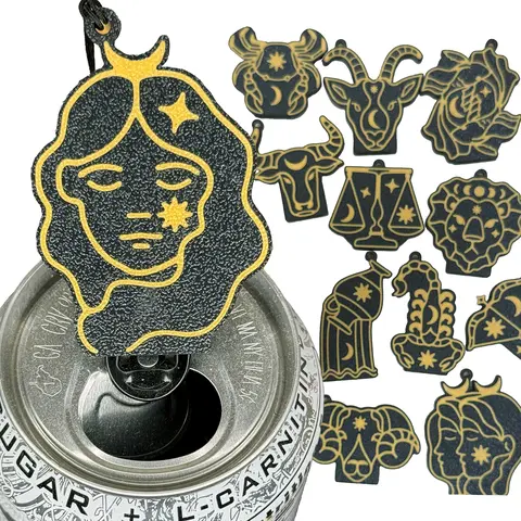 Zodiac Tab Buddies – Accessible Soda Can Opener, Astrology Gift for All 12 Star Signs, Arthritis Aid, Nail Saver, Celestial Pop Top Tool