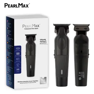 PearlMax USB rechargeable metal electric haircut with LCD, silent operation, plastic handle, suitable for salon use