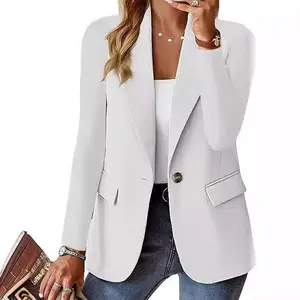 2025 Hot-Selling Autumn Long-Sleeve Solid Color Cardigan Small Blazer Women's Jacket