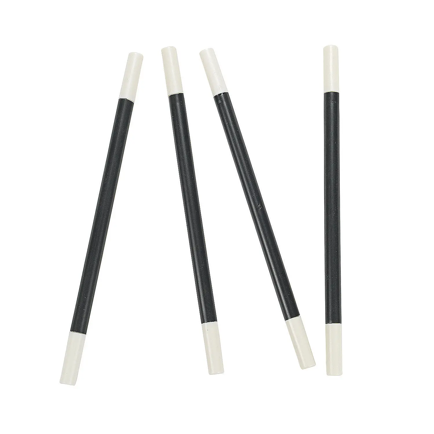 12-Pack Classic Plastic Magic Wands, 10 1/2-in Lightweight Durable Props for Kids' Magician Costumes, Halloween Dress-Up, Party Favor