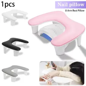 1Pc Double Hand Manicure Hand Rest, 30° Slope Design with Detachable Portable Bracket, Waterproof PU Leather, Washable & Reusable, Comfort Arm Support for Nail Art, Home & Travel Essential, Ideal Gift for Mom, Friends & Students