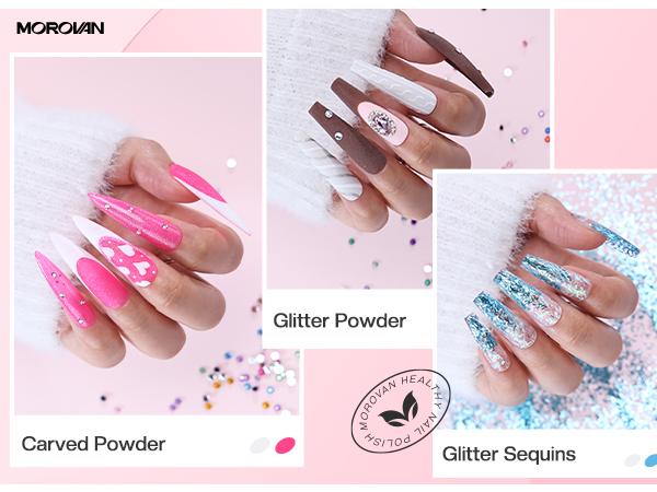 MOROVAN Blossom Series Acrylic Nail Kit: Everything You Need for Professional Nails, with Nail Charms for Beginners & Complete Supplies