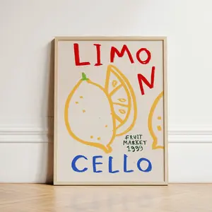 Unframed, Room Decor, Home inspo, Italian Print, Un, Summer Wall Art, Wall Print, Limoncello Print, Print Wall Art, Kitchen Prints, Wall Decor, Home Decor