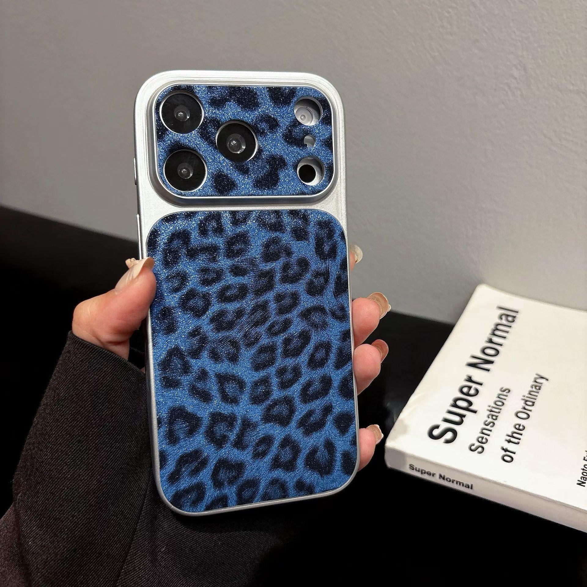 （Case & Nova.） Luxury Leopard Print Glitter Phone Case with Large Lens Window, Compatible with iPhone 17 Pro Max, 16, 15, 14, 13, 12, Shockproof Protective Cover junk