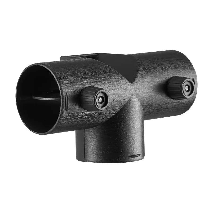 VEVOR Diesel Heater Connector, 2.32 inch Diesel Heater Duct Connector Accessories, T-shape 3 Way Air Vent Connectors with 2 90 Rotatable Valves, Black Joint Connectors for 2KW Diesels Heaters