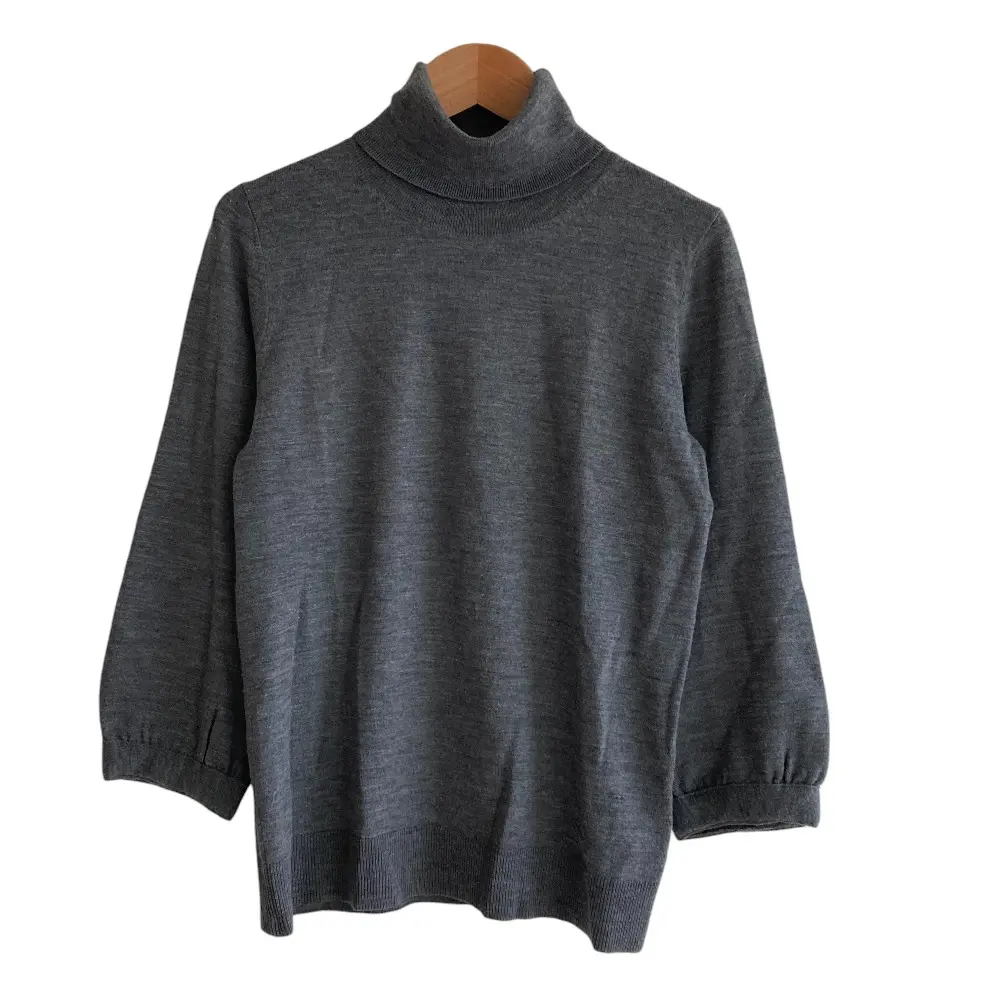 Pre-owned BURBERRY Wool Small Leather Goods Turtleneck Sweater