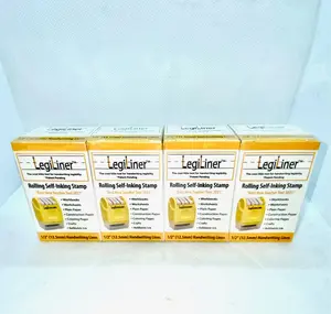 LegiLiner Yellow Pack of 4 Handwriting Practice Stamp Rollers for Teachers & Students 1/2" Lines Easy to Use Educational Tool