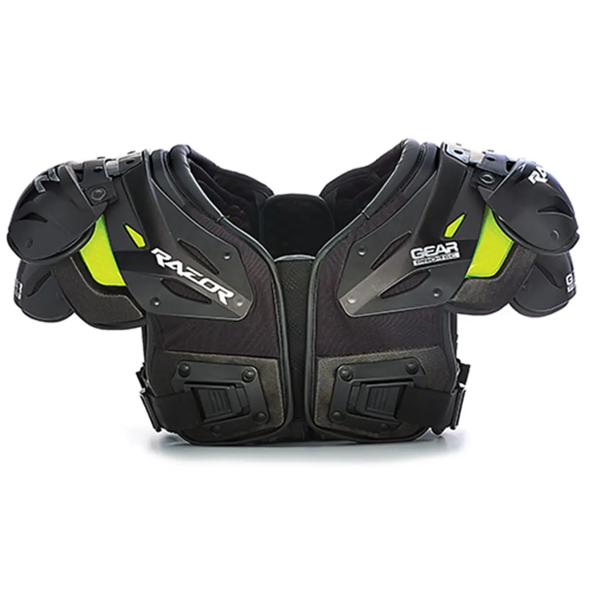 212 MAIN Gear Pro-Tec Razor RZ15 American Football Shoulder Pads - Football Equipment, Multi-Position, Lightweight, 2XL Size, Adjustable Straps, Impact Zone Protection