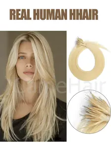 50Pcs 30G Per Pack Hair Extension Nano Ring, Nano Ring Design, Human Hair Nano Tip Remy Nano Loop Hair Extension for Women dark brown, jet black, blonde for Halloween Christmas party Human Hair Extensions