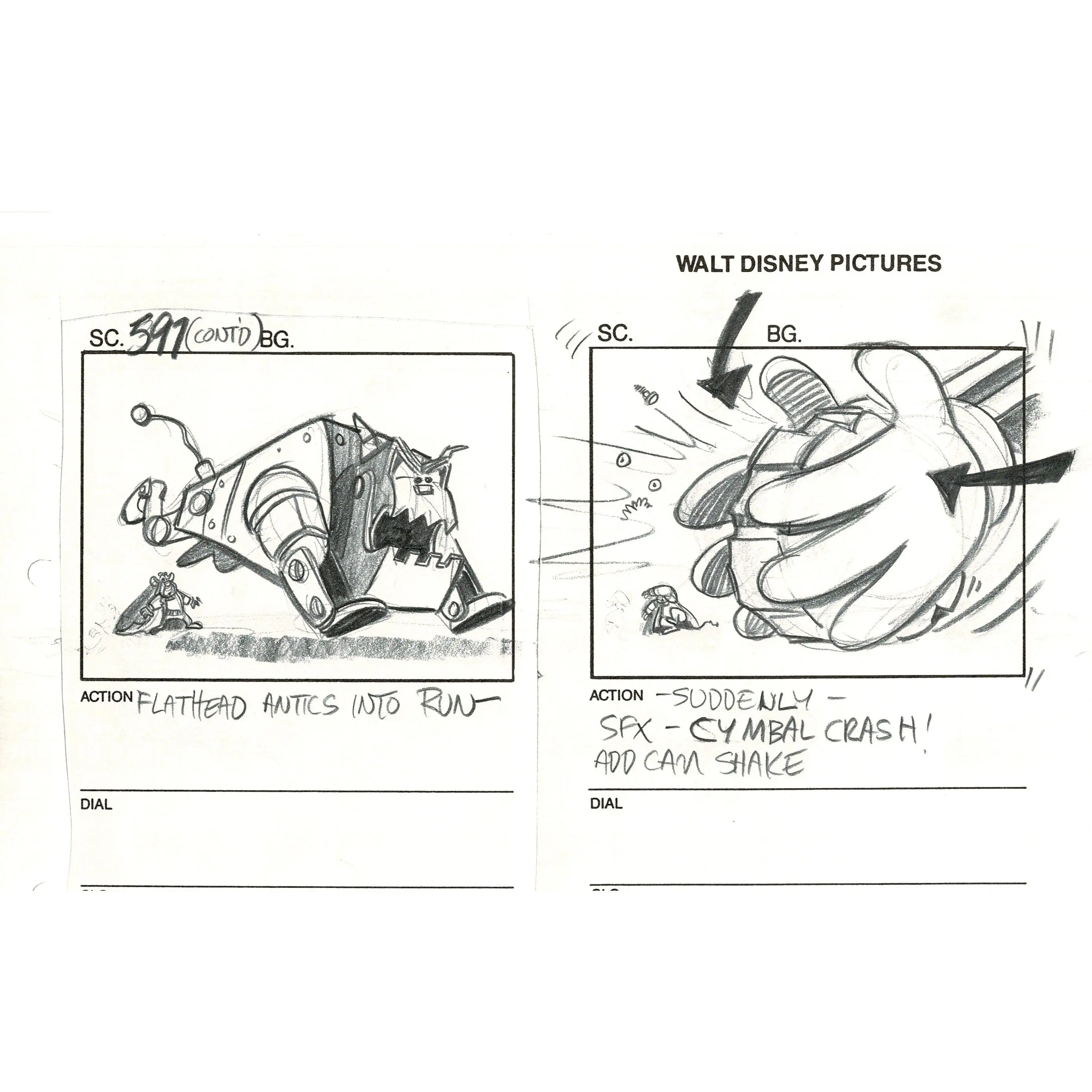 Chip n Dale Rescue Rangers Original Production Animation Storyboard Walt Disney FIRST EPISODE 1988 A183