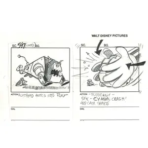Chip n Dale Rescue Rangers Original Production Animation Storyboard Walt Disney FIRST EPISODE 1988 A183