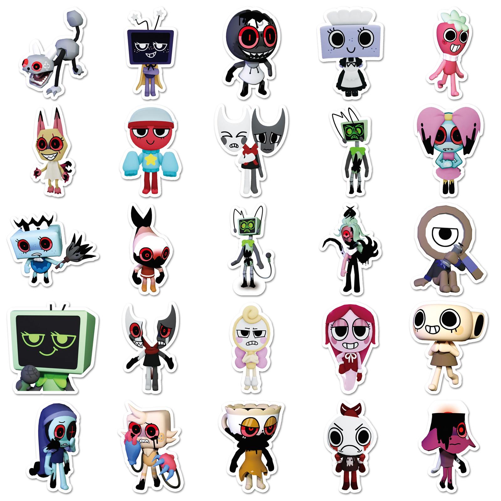 Single set contains 50 pieces, no repetition. Dandy's world graffiti stickers for phone cases, computers and tablets. Order today. Buy one, get one free. You will receive 2 sets.