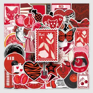 50 Pcs Y2K Vintage Graffiti Decorative Stickers, Creative Trendy Style, Motorcycle Notebook Decorations, Unique Personality Decals