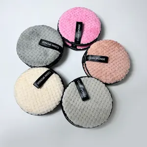5 Counts/set Makeup Remover Powder Puff, Reusable & Washable Makeup Remover Pad, Facial Cleansing towel, Facial Skin Care Tool for Women