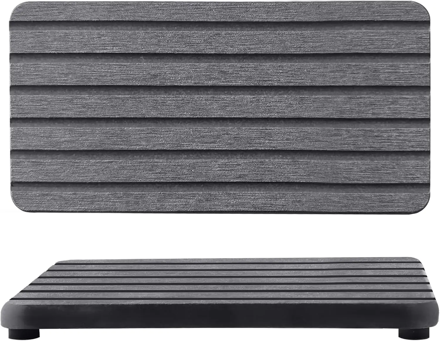 2 PCS Water Absorbent diatomite Coasters, 7.1" x 3.5" Water Absorbing Stone Tray for Sink, Stone Drying mat for Kitchen Counter, Stone soap Tray Used for Hand Soaps & toiletries & Plants