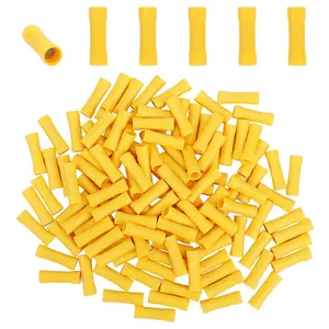 120pcs 12-10 AWG Yellow Vinyl-Insulated Butt Splice Crimp Connectors Electrical Wire Terminals