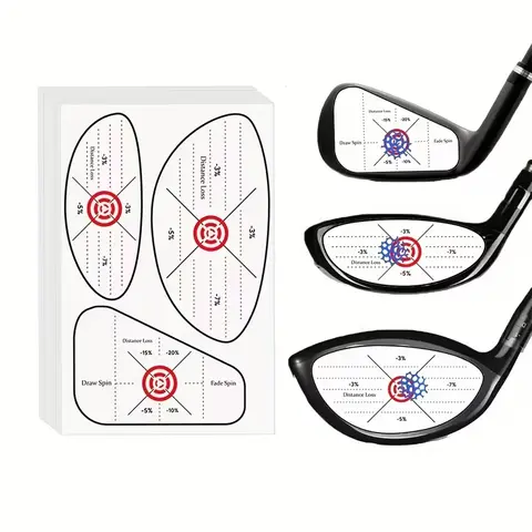 50pcs Golf Impact Tape, Self-Teaching Aid, Consistency Analysis, Right Hand Golfer, Mixed Color Design, Perfect Gift for Christmas