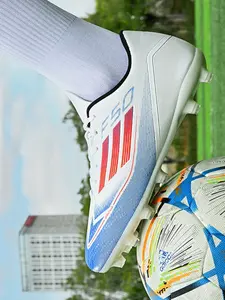 Unisex's Letter Print Low Top Spike Football Shoes, Breathable Comfortable Football Cleats, Football Training Shoes, Football Boots, Soccer Shoes for All Seasons