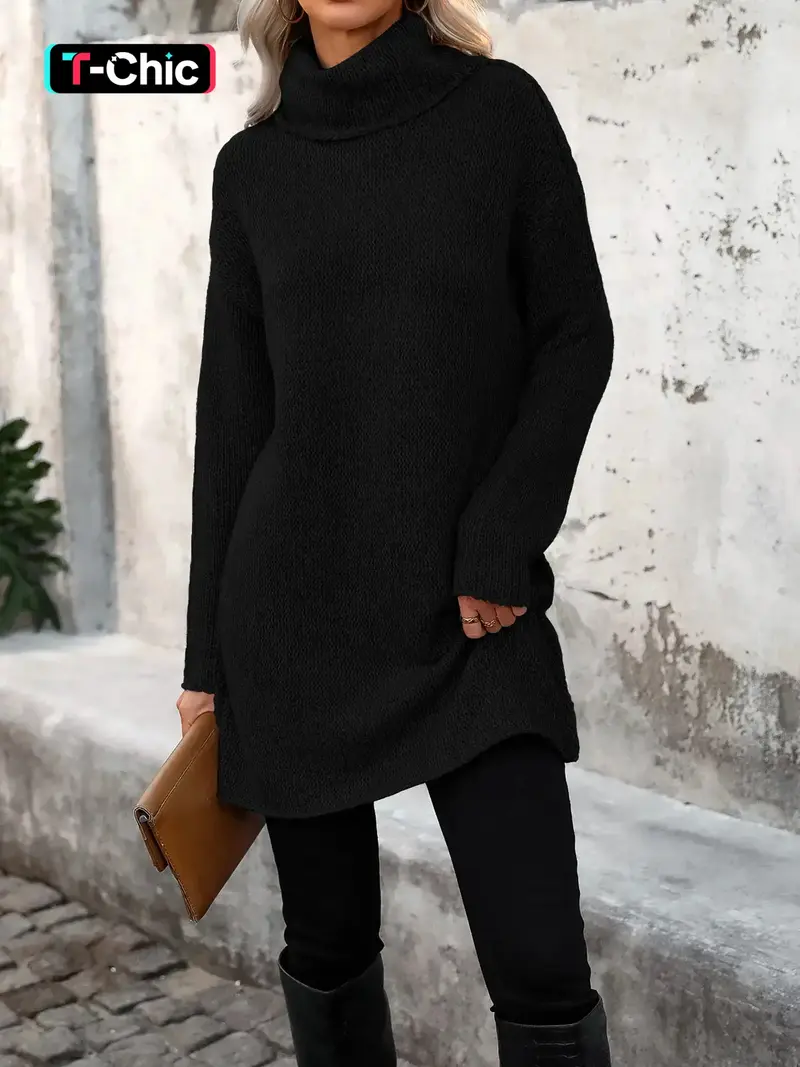 black turtleneck sweater dress - TikTok Shop black turtleneck sweater dress - TikTok Shop