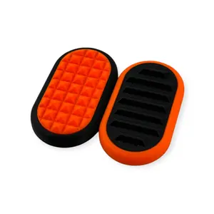Kahn Creations Holiday Fidget Slider Silent - Orange & Black Diamond & Ribbed Textures for EDC Portable Stress Relief