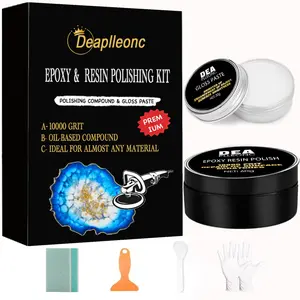 Epoxy Resin Polishing Kit, Polishing Compound Specially Formulated for High-Gloss Finishes, Removes Surface Scratches and Restores Luster