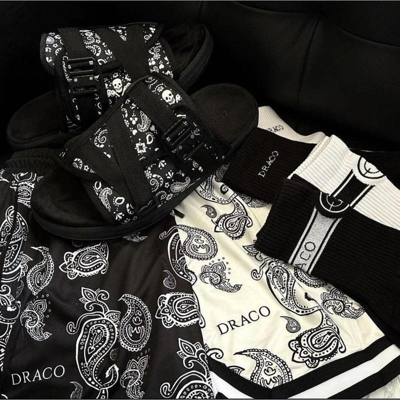 Bandanna Paisley Print Slide Sandals for Men and Women – Custom Paisley Design with Adjustable Straps, Arch Support & Slip-Resistant Sole, Perfect for Wide or Narrow Feet, Stylish Casual Footwear for Everyday Wear