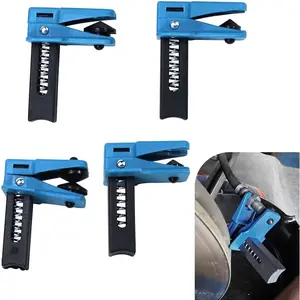 4 PCS Car Vertical Oil Pipe Clamp Kit, Multi-Specification Pipe Stoppers for Brake and Fuel Lines, PVC Anti-Rust and Anti-Scratch Clamps, Universal Fit for Most Cars, Repair Accessories (Blue)