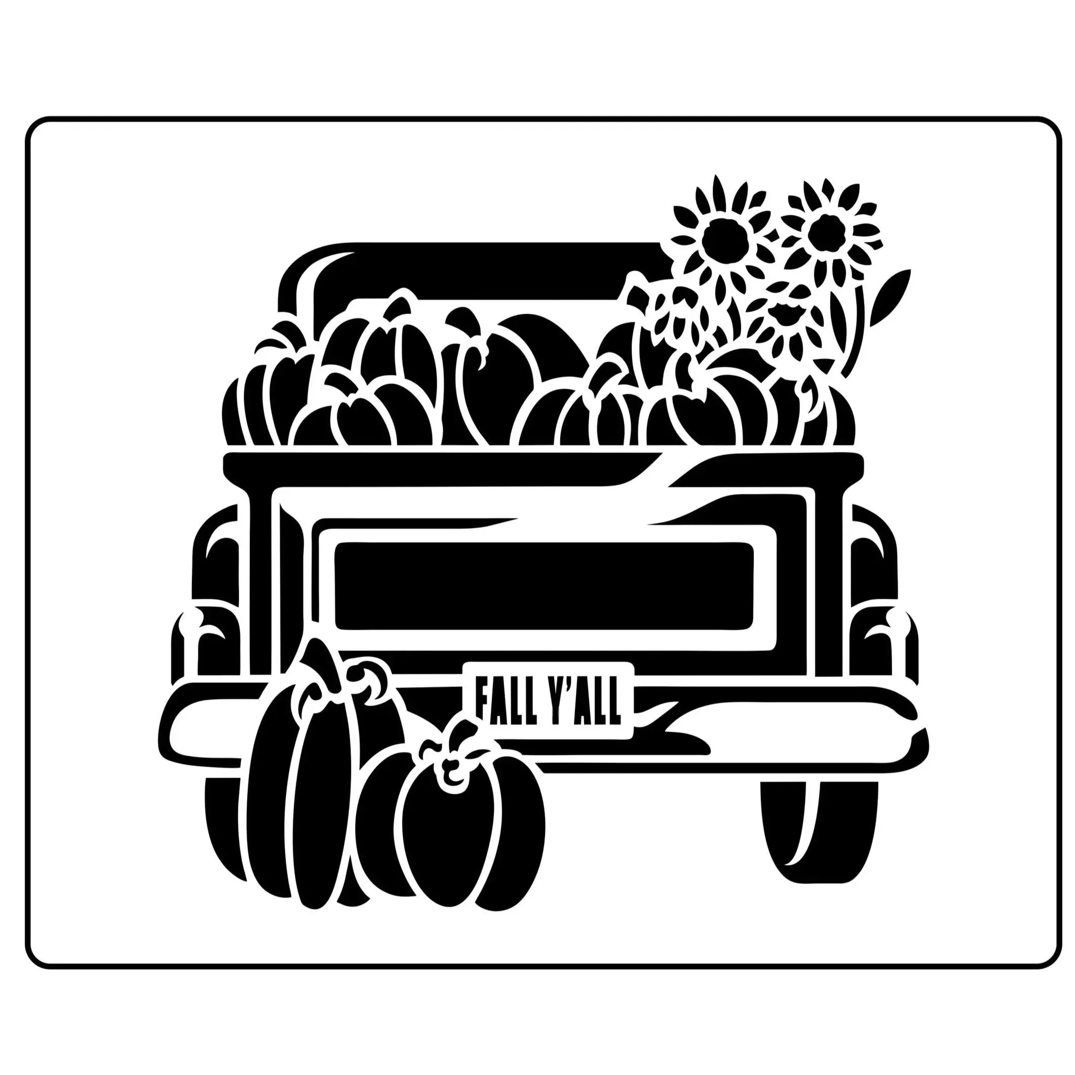 Fall Truck Stencil - JRV