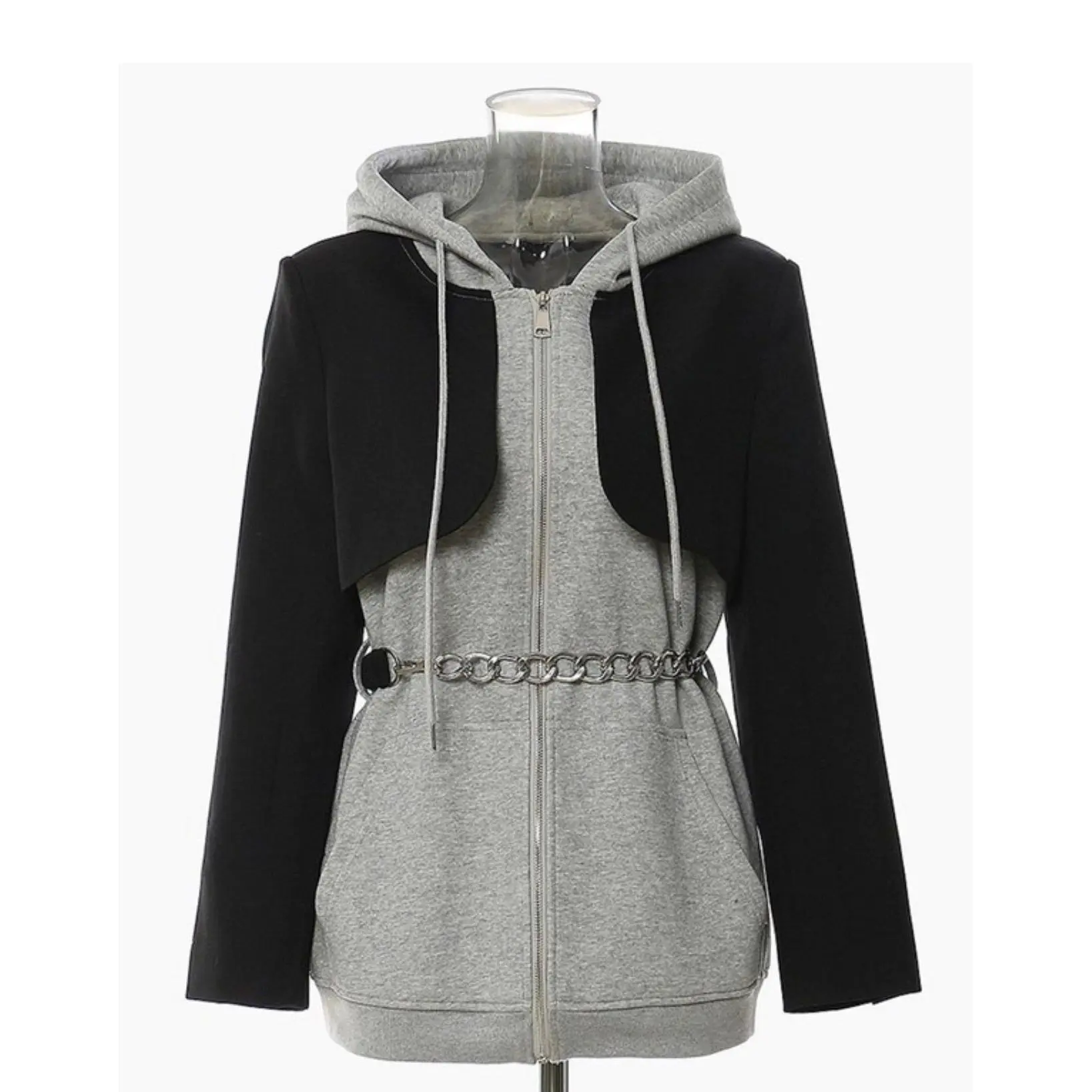 Madonna Baddie Hooded Blazer Jacket