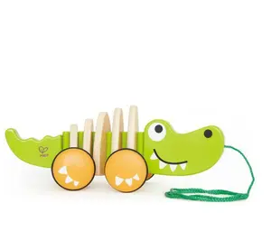 Hape Walk-A-Long Wooden Pull Along Croc